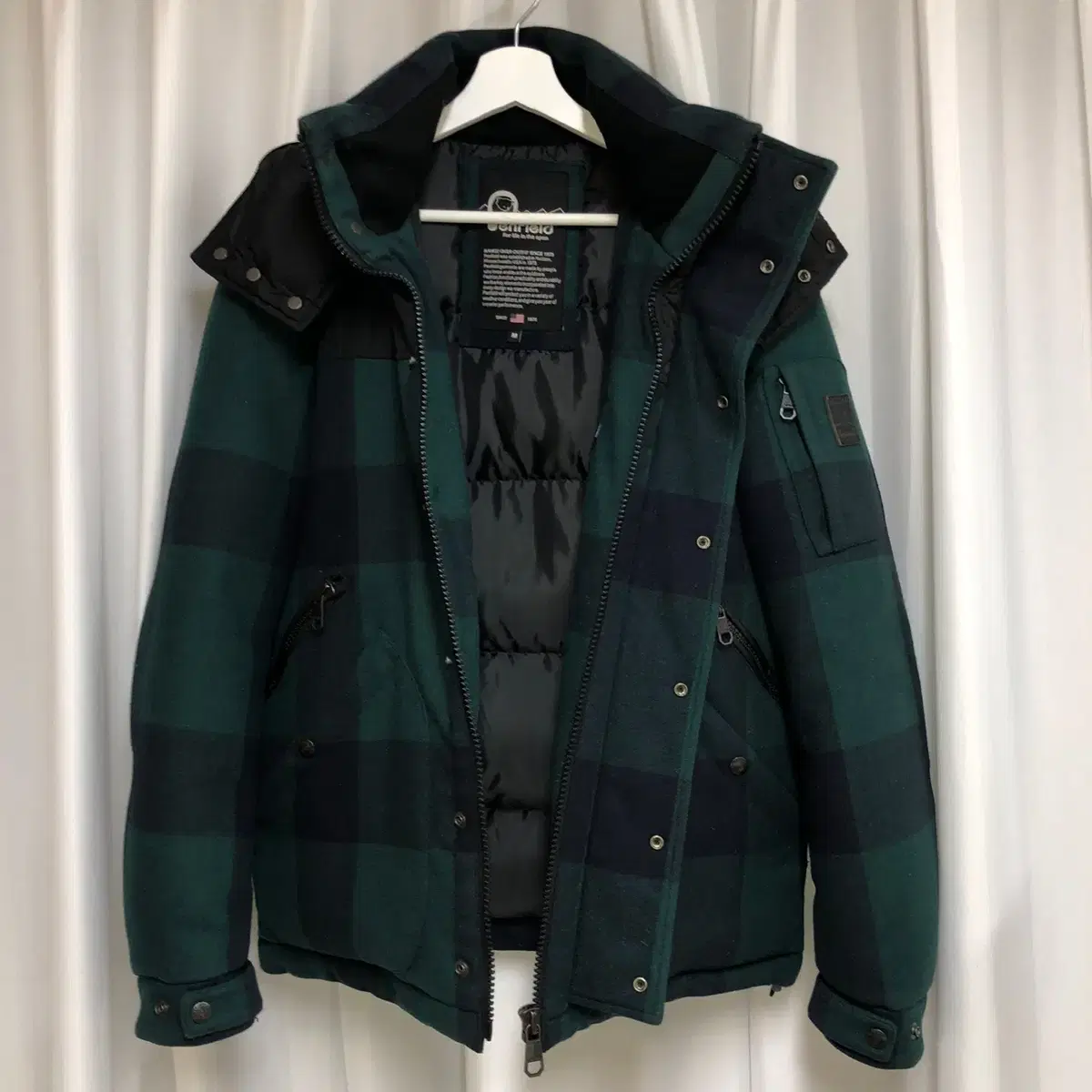 Penfield 펜필드 체크 덕다운 패딩 자켓 (M)