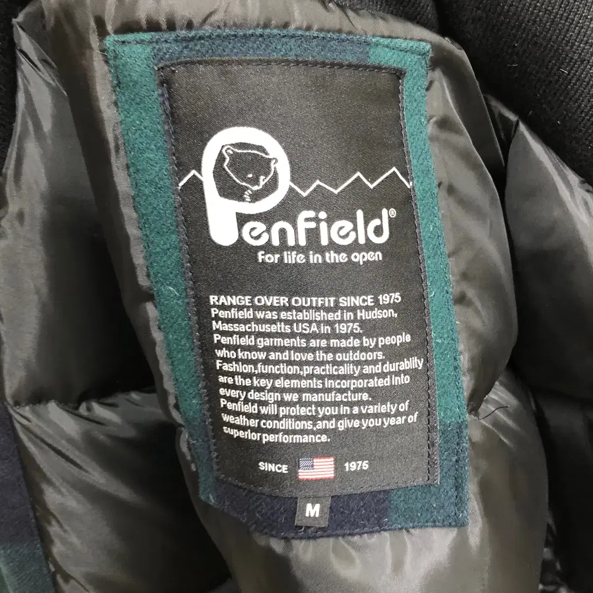 Penfield 펜필드 체크 덕다운 패딩 자켓 (M)