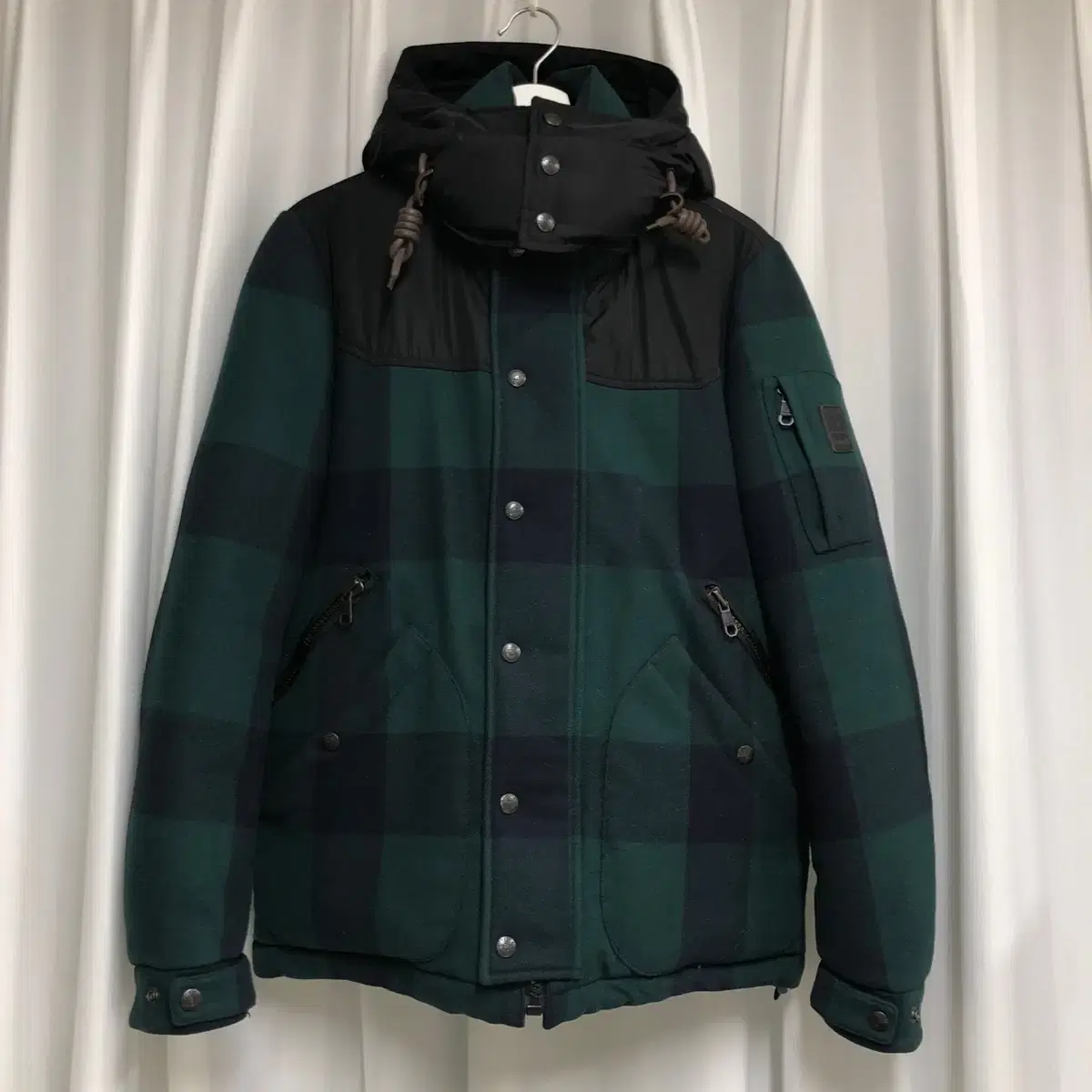 Penfield 펜필드 체크 덕다운 패딩 자켓 (M)