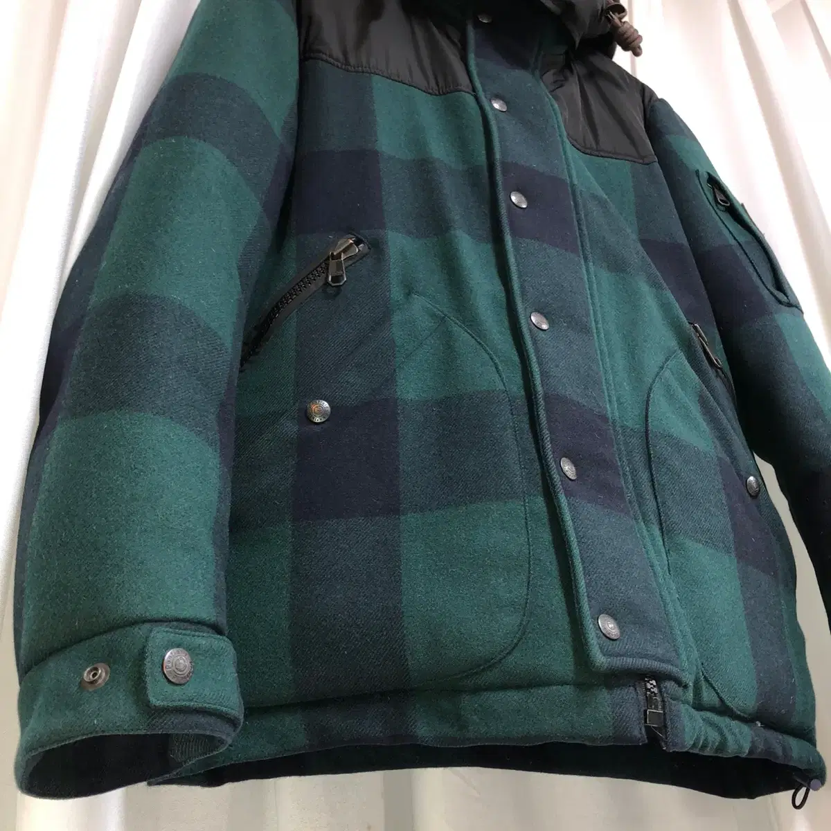 Penfield 펜필드 체크 덕다운 패딩 자켓 (M)