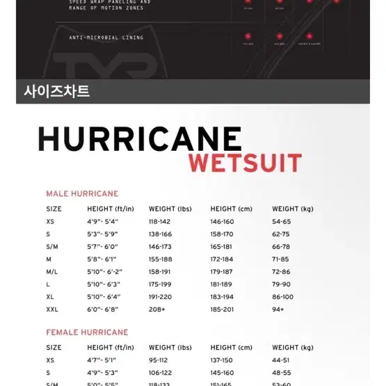 티어 여성 철인수트(슈트) 웻수트 sm사이즈