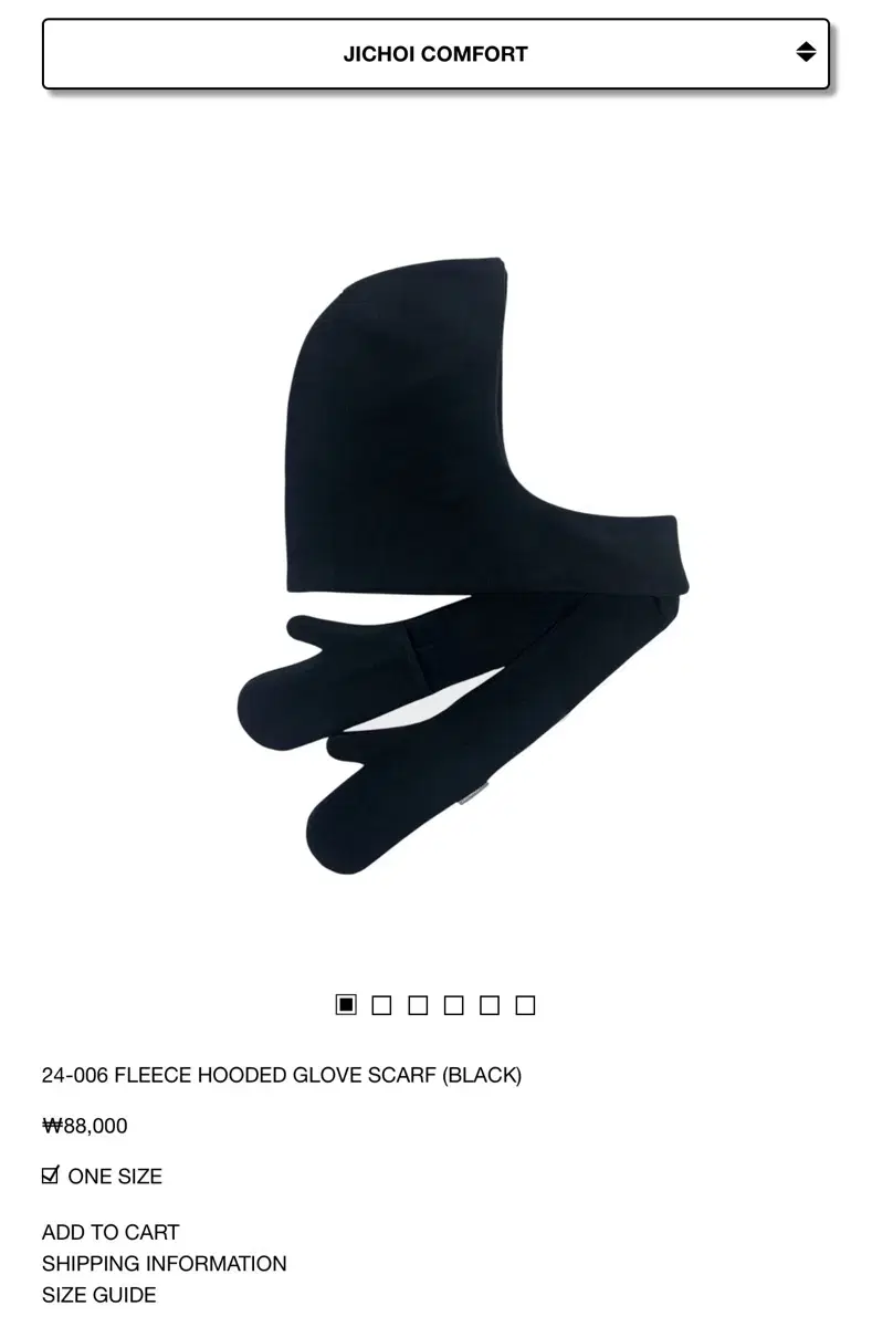 지초이 컴포트 24-006 FLEECE HOODED GLOVE SCARF