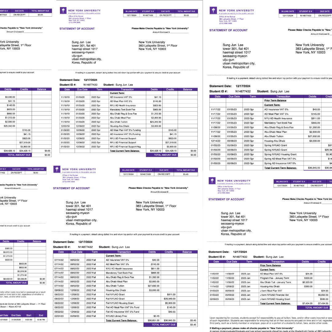 NYU 160000$ 장학생 영어과외