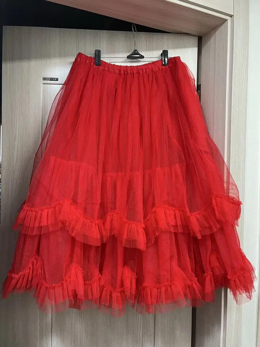 꼼데가르송 걸 girl ruffled tiered tulle skirt