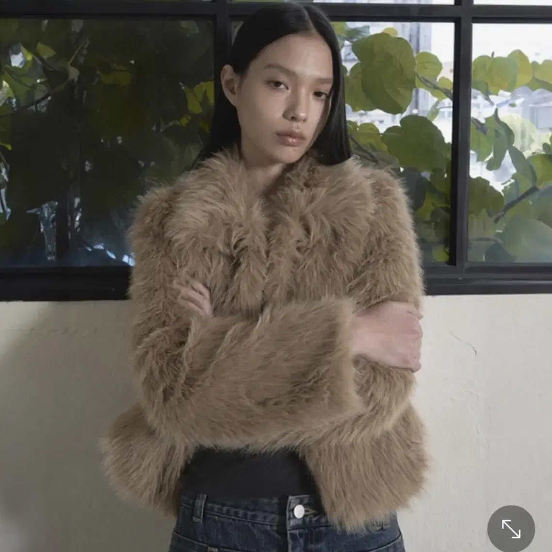 오데스 퍼자켓 Ordes Faux Fur Jacket 베이지