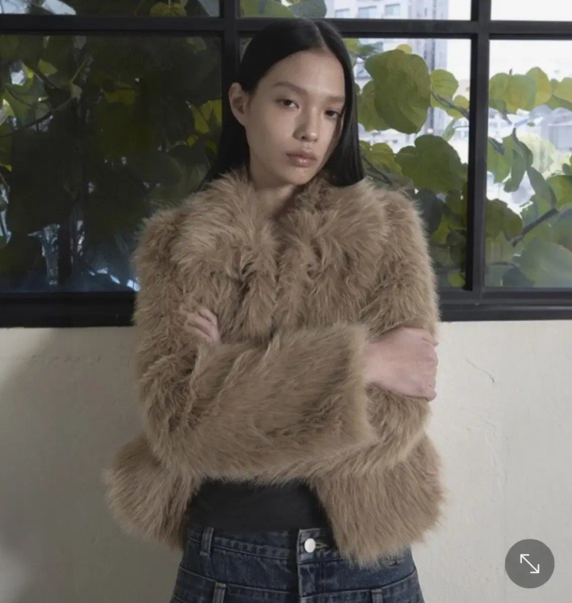 오데스 퍼자켓 Ordes Faux Fur Jacket 베이지