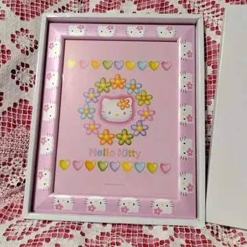 헤이세이 레트로 헬로키티프레임 핑크 사진 액자 프레임
