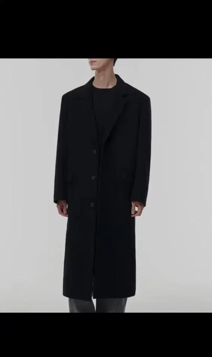 Gentleman's Wool-blend Big Daddy Coat Black