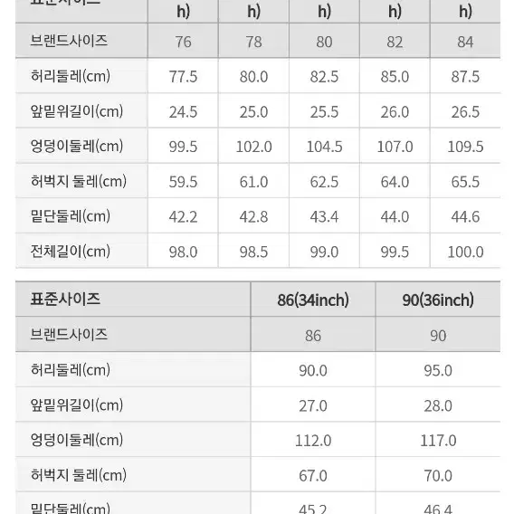 (균일가) 스파오 데님 슬랙스, 와이드, 플랙스진 34, 36