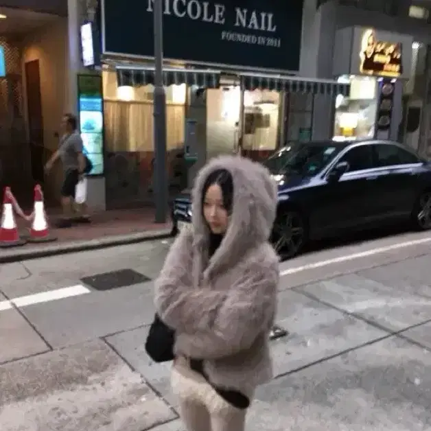 하몽마켓 fur crop jacket 후드퍼 자켓 크롭 후드 퍼 하몽