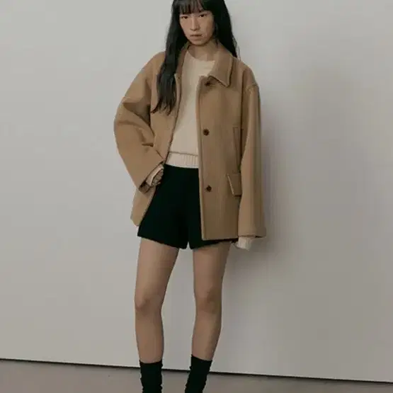 링서울 standard wool half coat 하프 코트