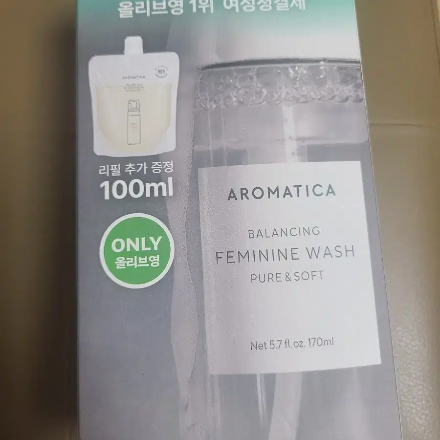 아로마티카 퓨어 앤 소프트 여성청결제 170ml+리필 100ml 증정