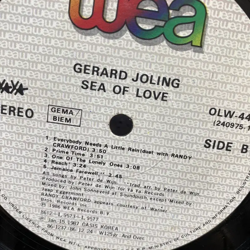 GERARD JOLING LP / AA6762