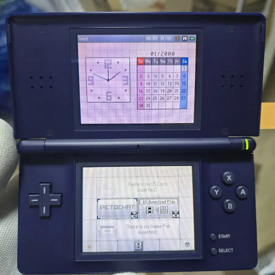 B+급 닌텐도 DS Lite DSL 네이비 하단새액정,새터치판