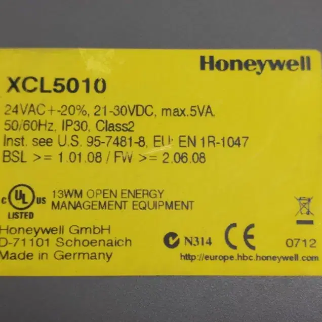 Honeywell XCL5010 Transmitter 하니웰