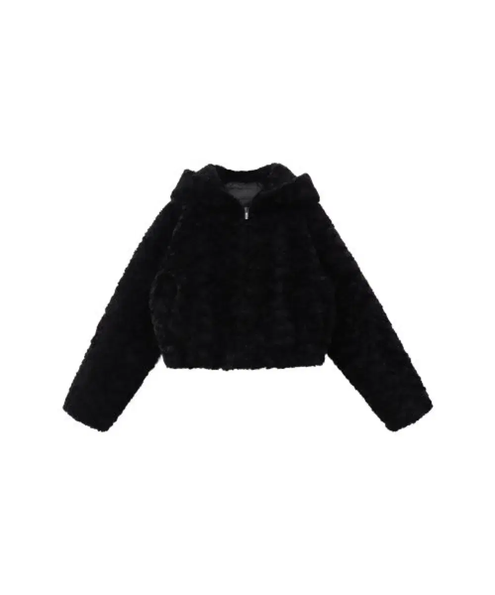 트리밍버드 후디 퍼 크롭 집업 Hoodie Crop Fur Zip-up