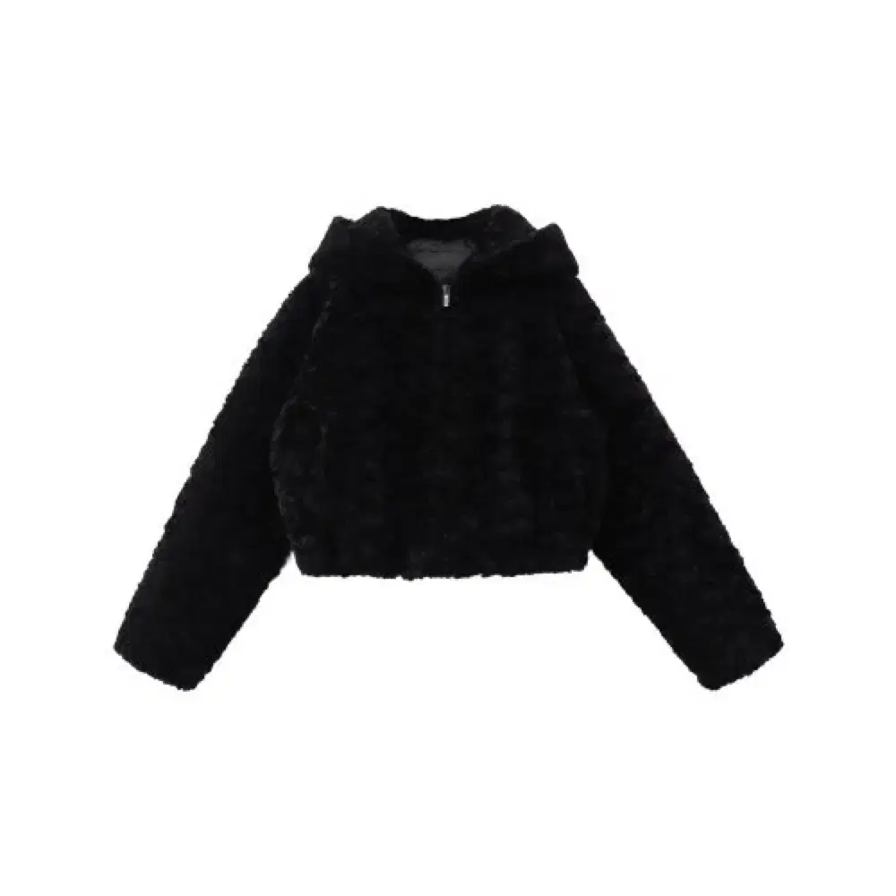 트리밍버드 후디 퍼 크롭 집업 Hoodie Crop Fur Zip-up