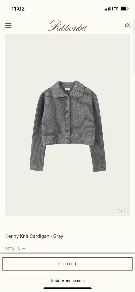 Ribbonbit Kenny Knit Cardigan - Gray