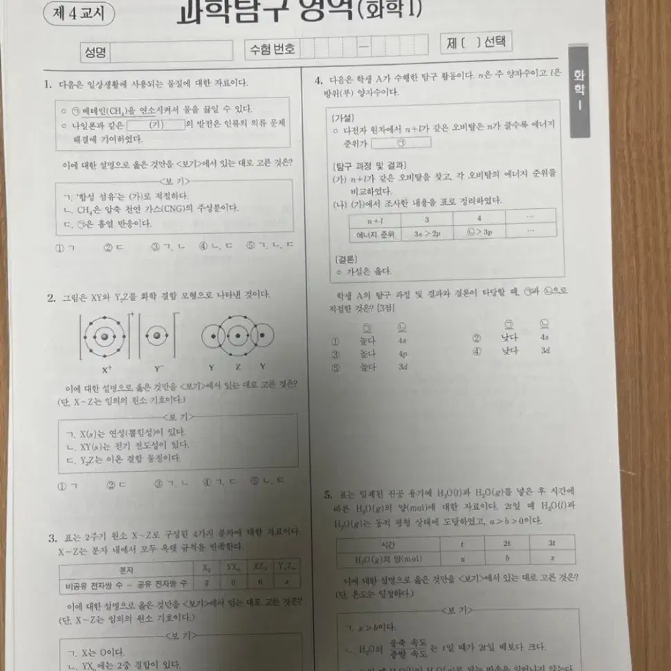 [한 회차당 2천원!!] 화학1 수능 실전 모의고사 싸게 팔아요!