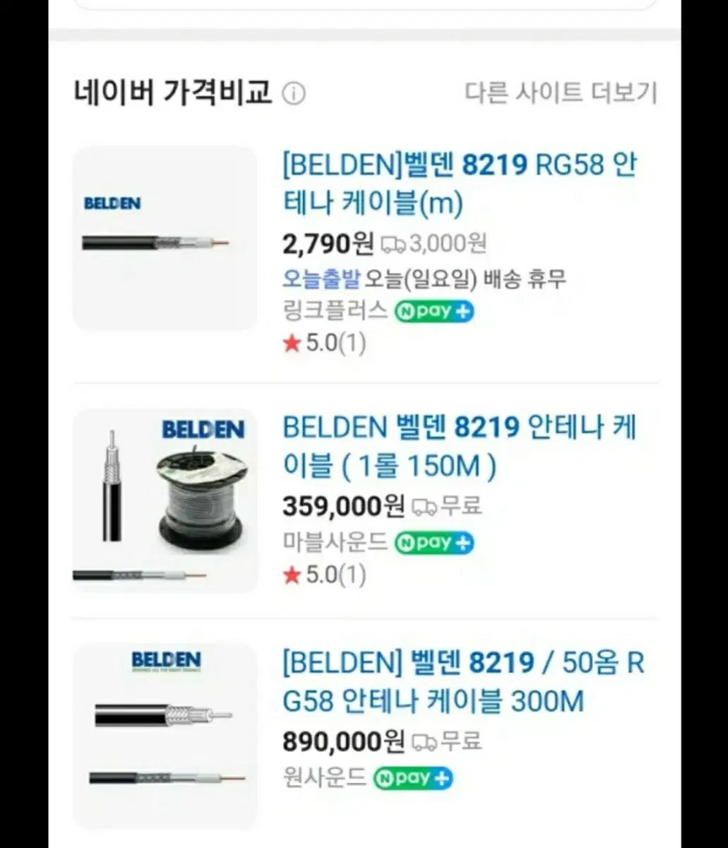 벨덴안테나케이블