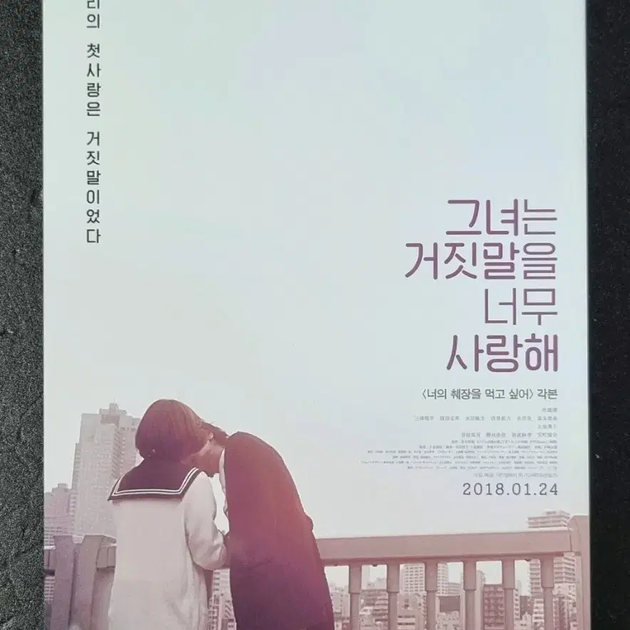 [영화팜플렛] 그녀는거짓말을너무사랑해 (2018) 사토타케루 영화전단지