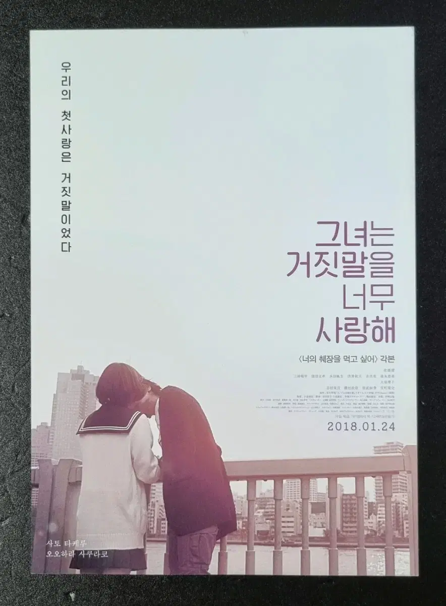 [영화팜플렛] 그녀는거짓말을너무사랑해 (2018) 사토타케루 영화전단지