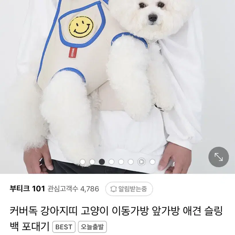 커버독 반려견 이동가방 애견 슬링백