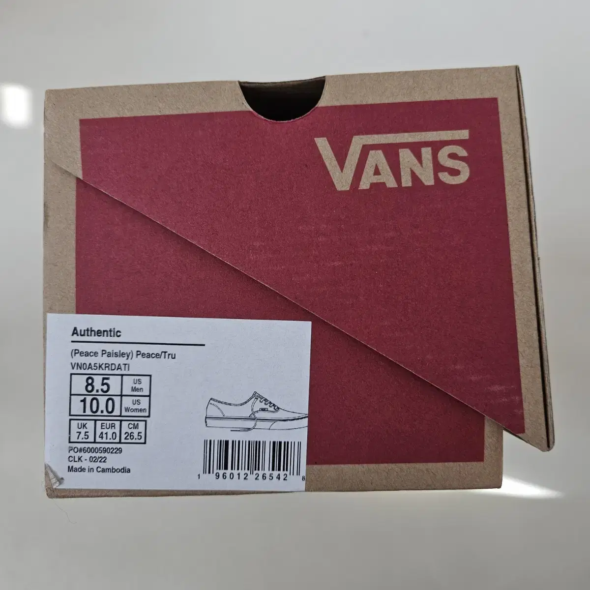 [265] 반스 vans 페이즐리 어센틱