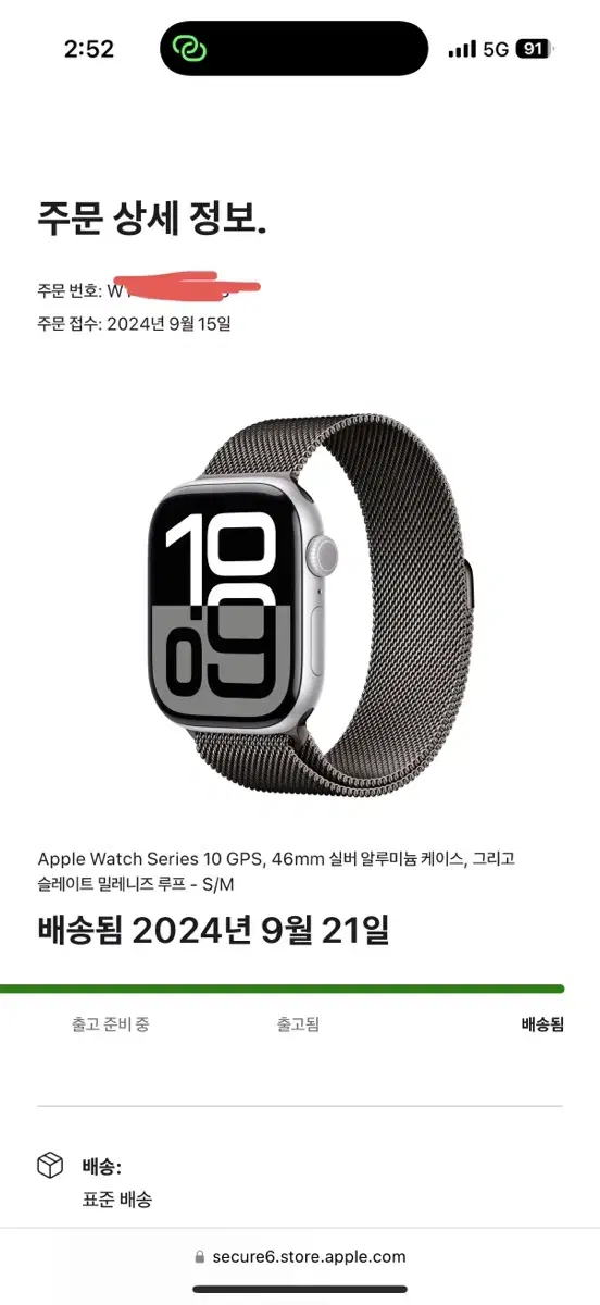 애플워치 10 46mm gps 밀레니즈 루프