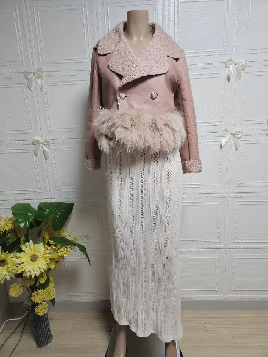 Pinkpudding IndigoPink Mustang Fur Jacket