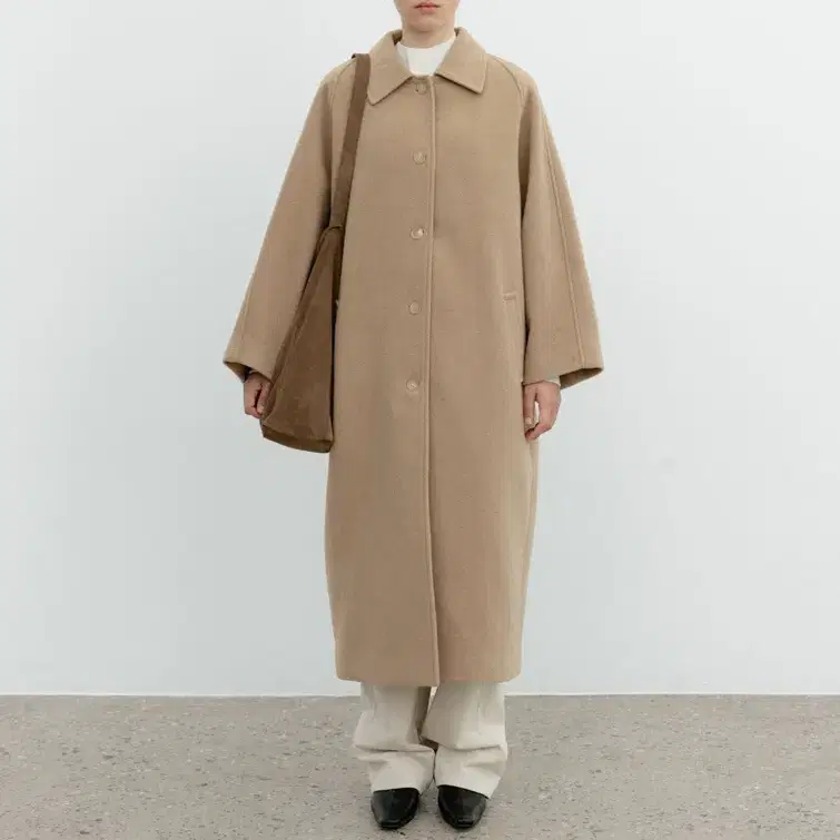 lfm Raglan Wool Long Coat / Camel