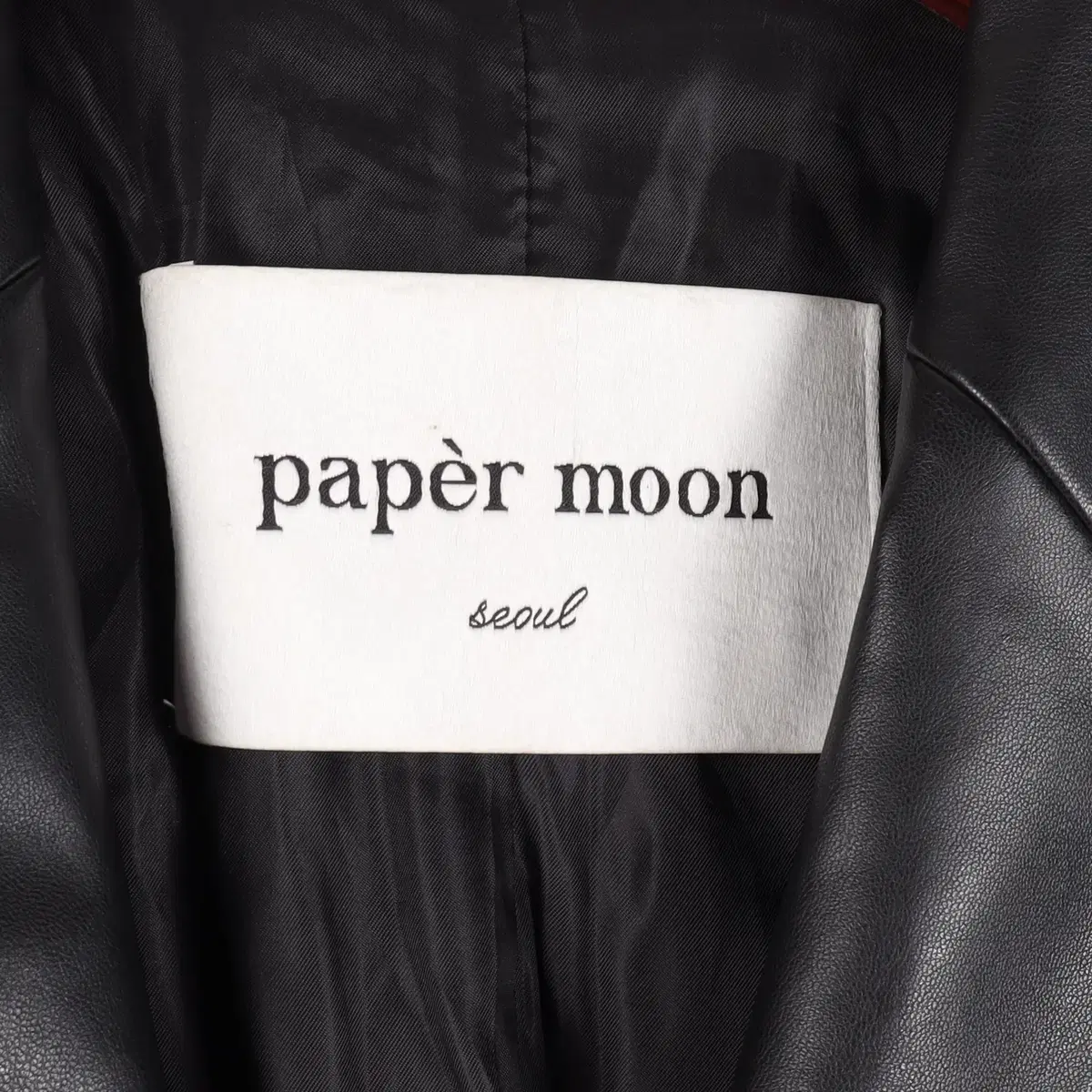 페이퍼문 PAPER MOON 오버사이즈 페이크레더 자켓