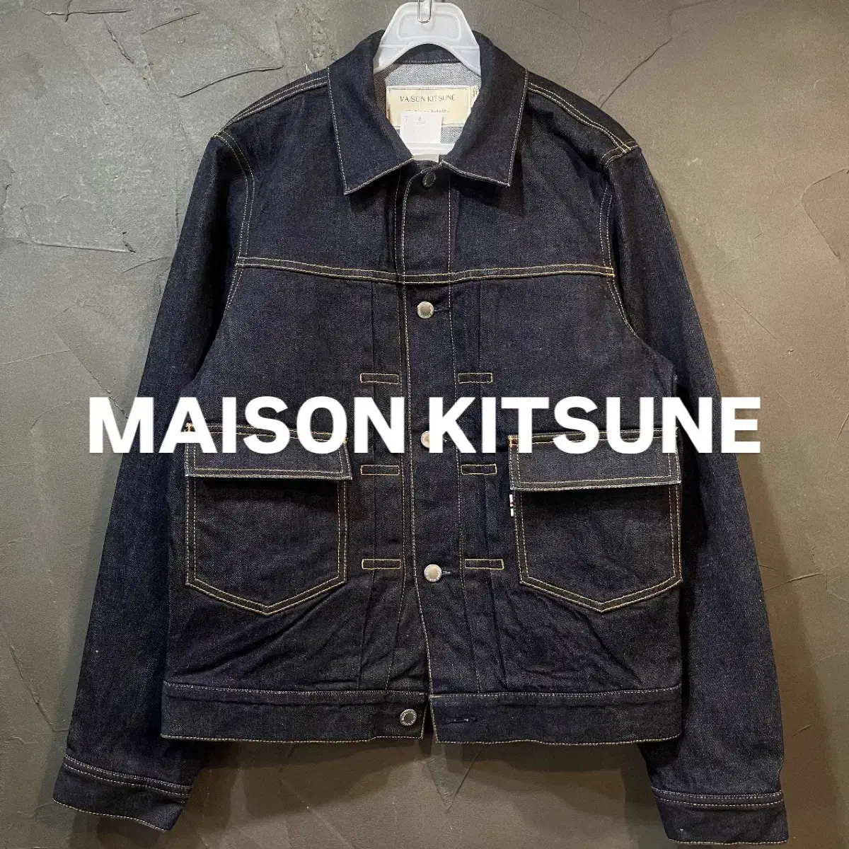 [S] MAISON KITSUNE 메종키츠네 생지 데님 자켓