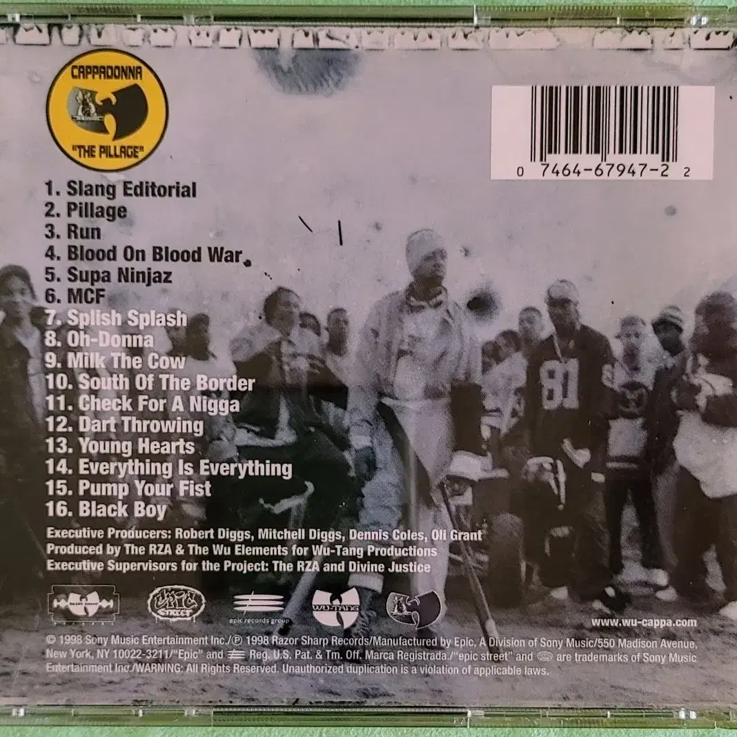 힙합 Cappadonna CD 우탱