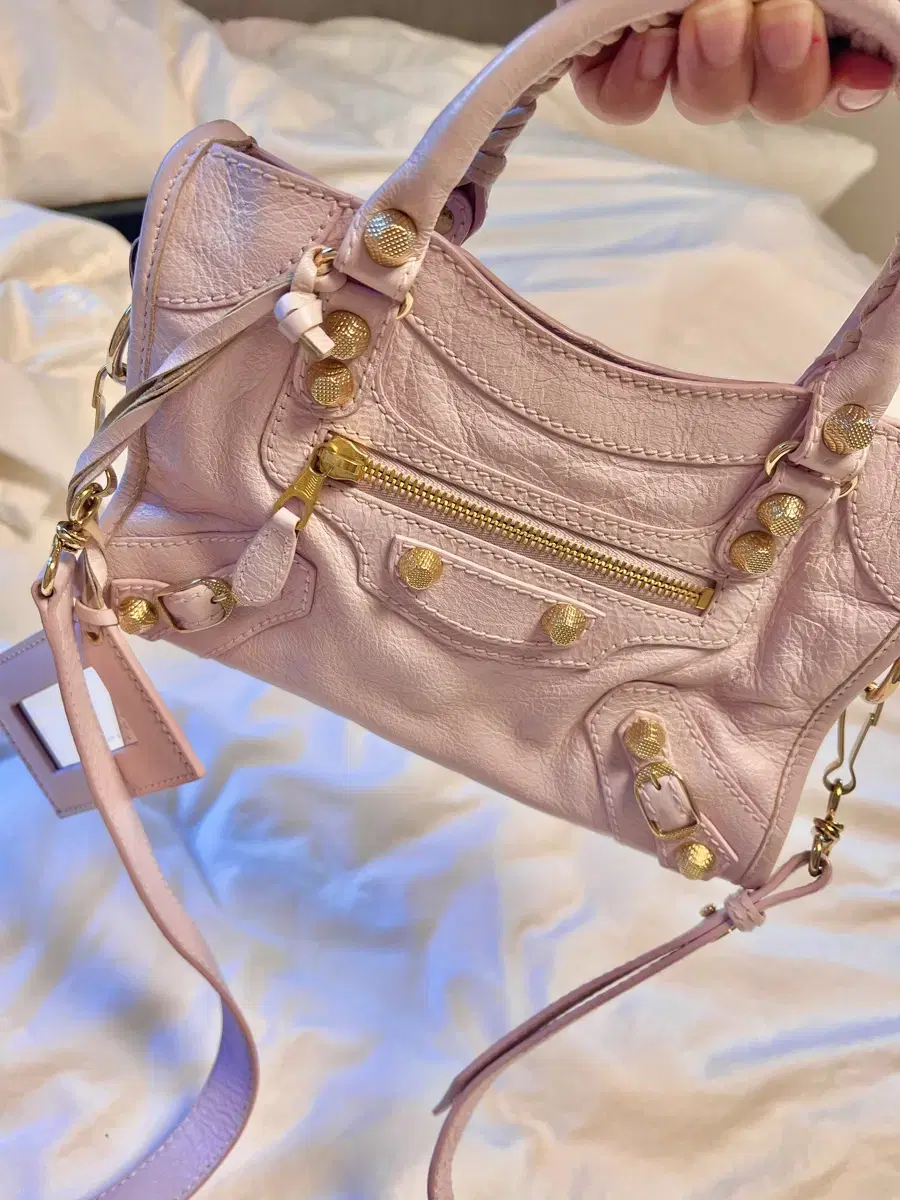 Balenciaga City Mini Motorbag Light Pink