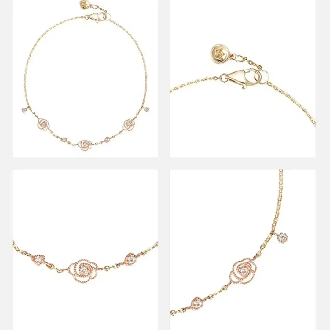 LA POEME Line Rosa 14K 골드 팔찌