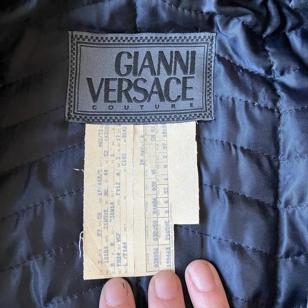 Gianni versace 베르사체 블랙 체인 바로크 블루종 105