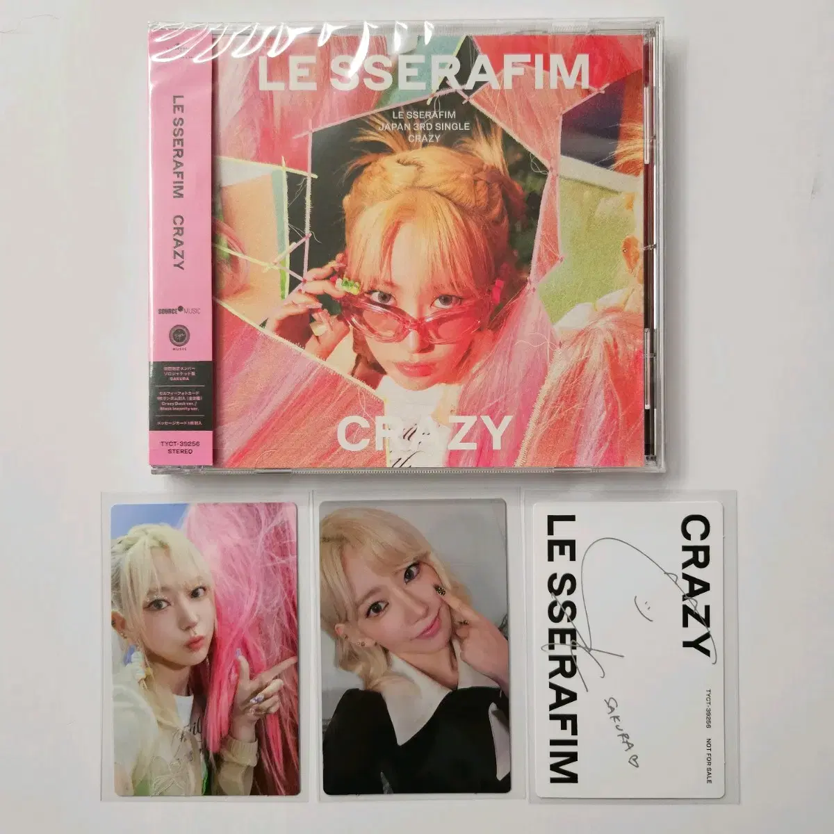 르세라핌 사쿠라 크레이지 일본 솔로반 cd 분철 앨범포카 개봉앨범