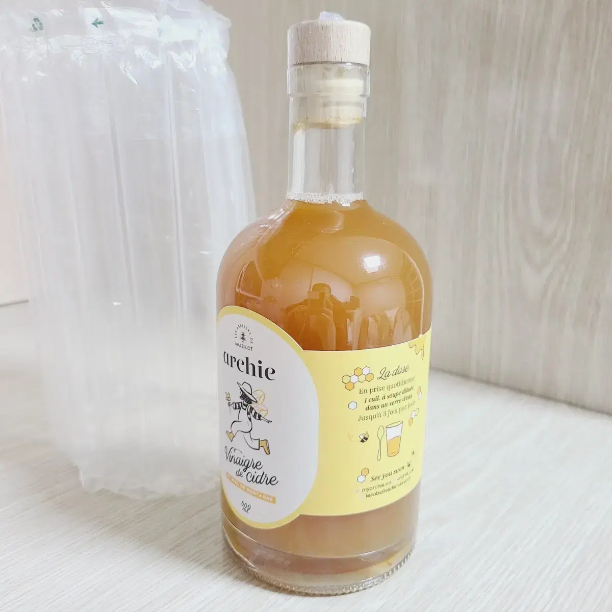 아치 허니 유기농 애사비 애플사이다비니거 발효 식초 500ml 꿀