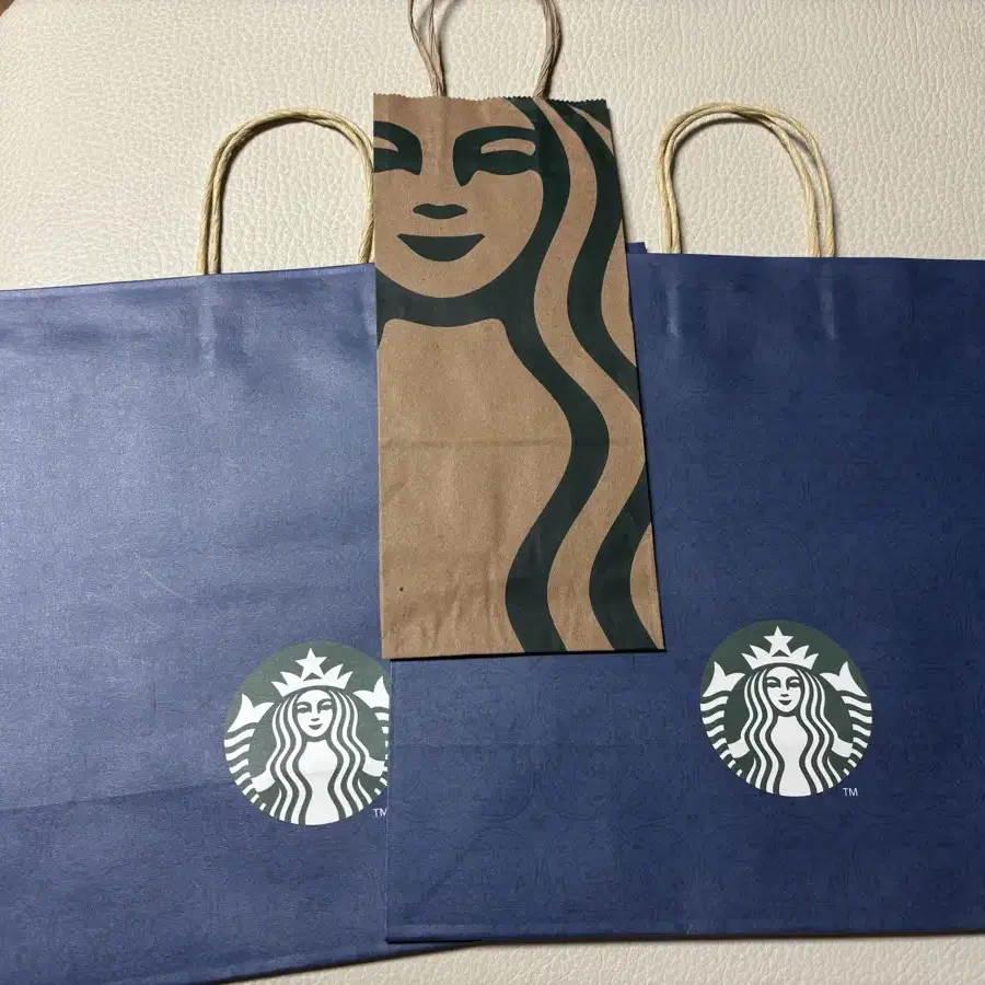 미사용) Starbucks 스타벅스 종이백 종이가방 3p