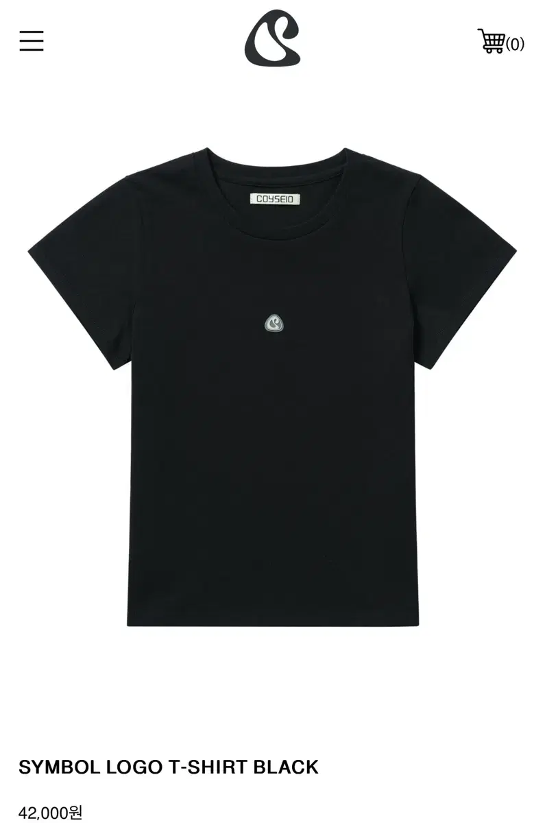 코이세이오 반팔 SYMBOL LOGO T-SHIRT BLACK