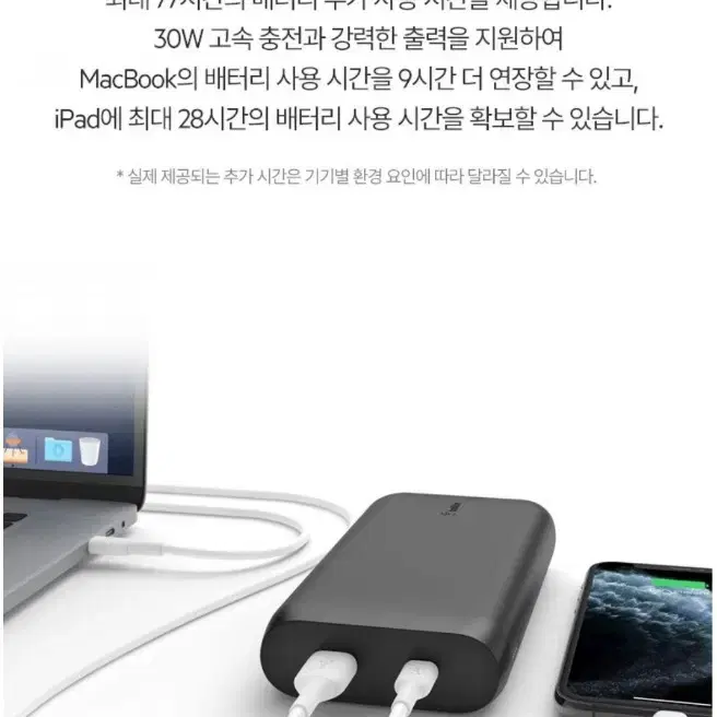 벨킨 고속 충전 듀얼 보조배터리 20000mAh 미개봉 새제품 팝니다