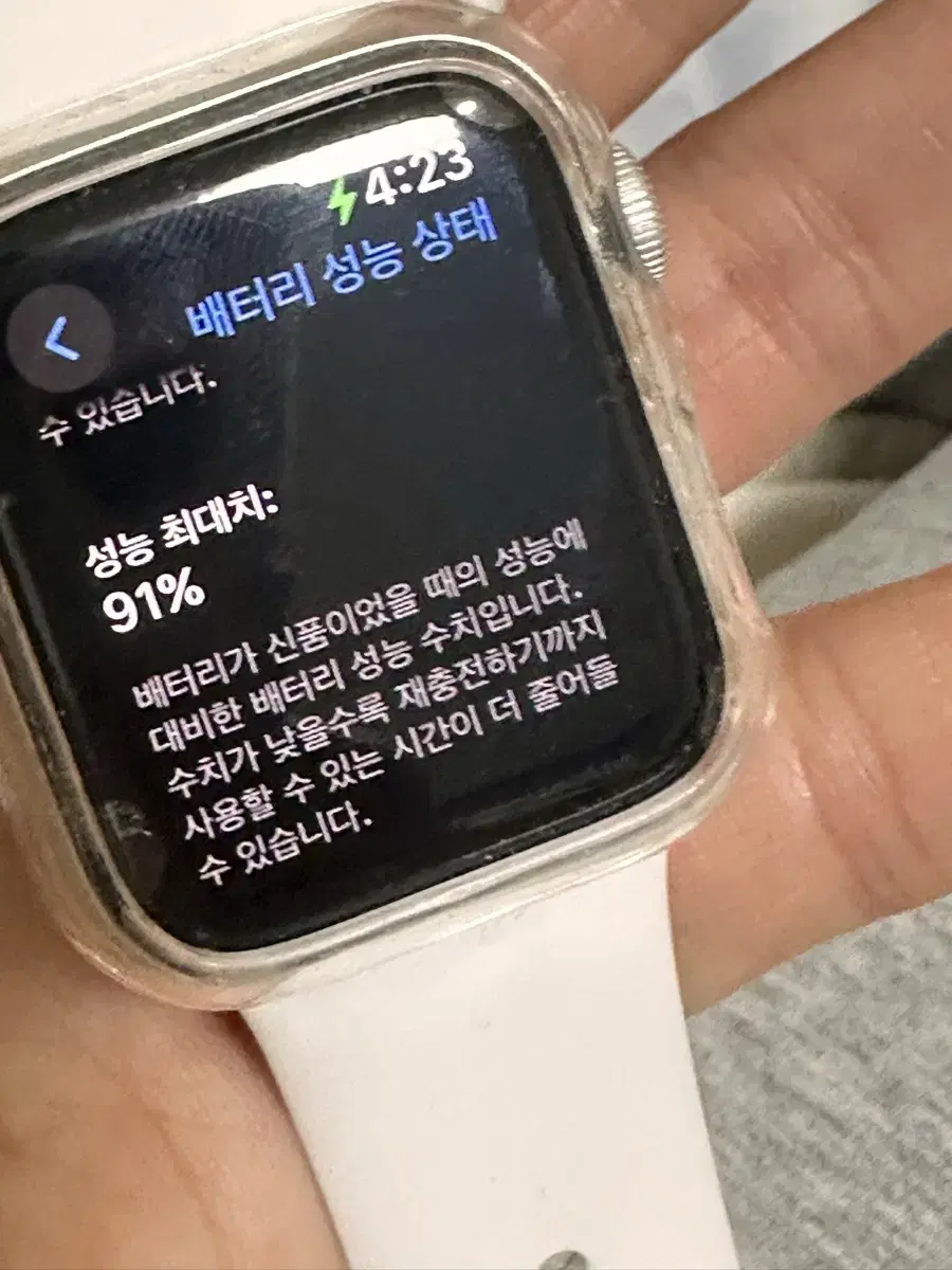 애플워치 se2 실버 셀룰러모델 배터리 91