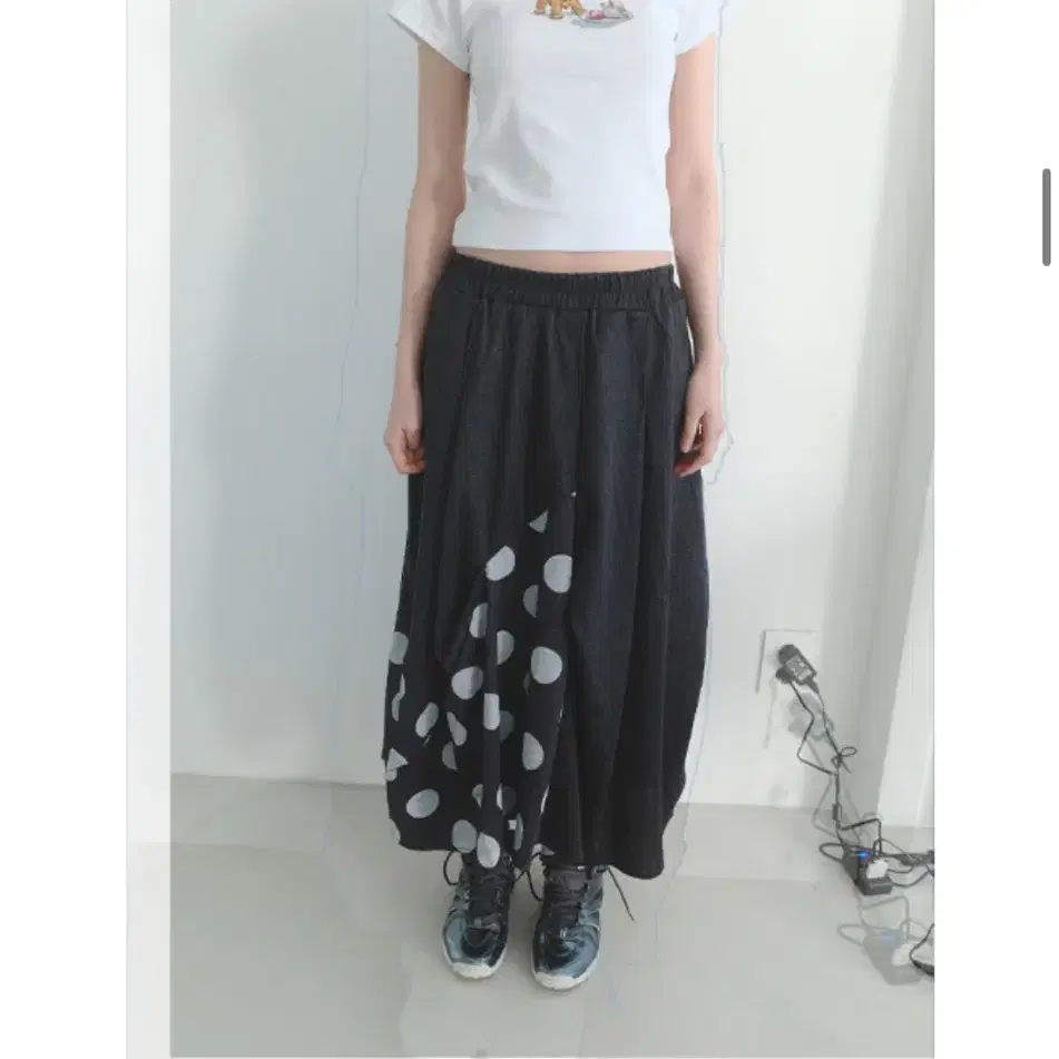 애프터먼데이 도트스커트 molly dot skirt 블루