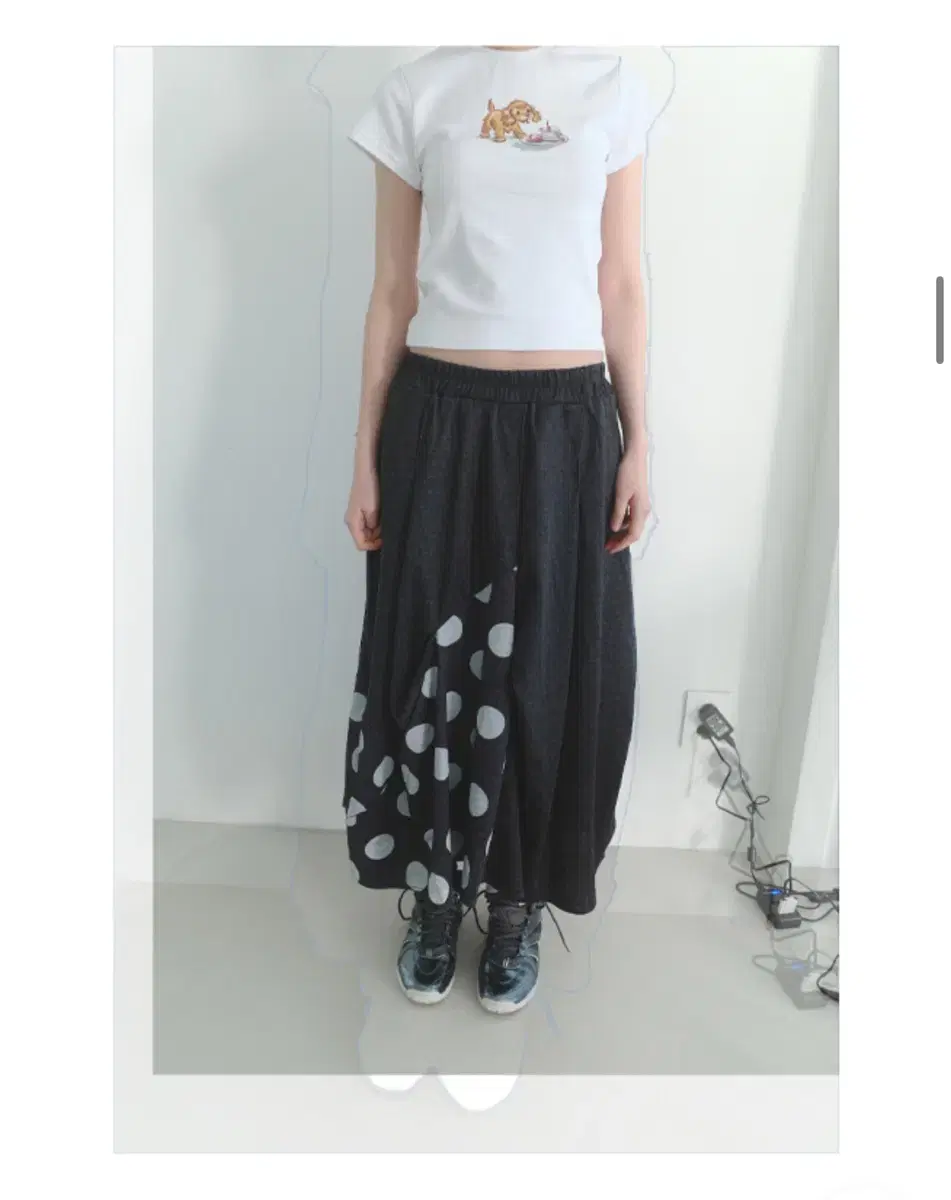 애프터먼데이 도트스커트 molly dot skirt 블루