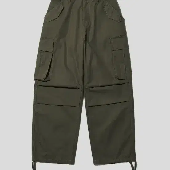 PLEATED CARGO PANTS / OLIVE