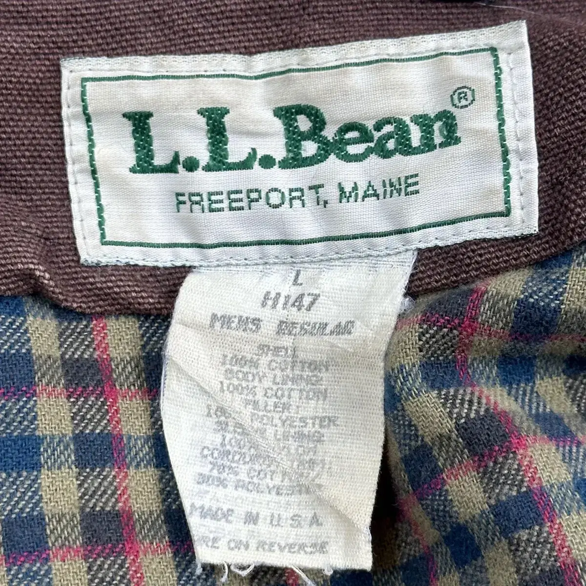 (내피o, L) 90s L.L.bean 엘엘빈 캔버스 헌팅자켓 필드자켓