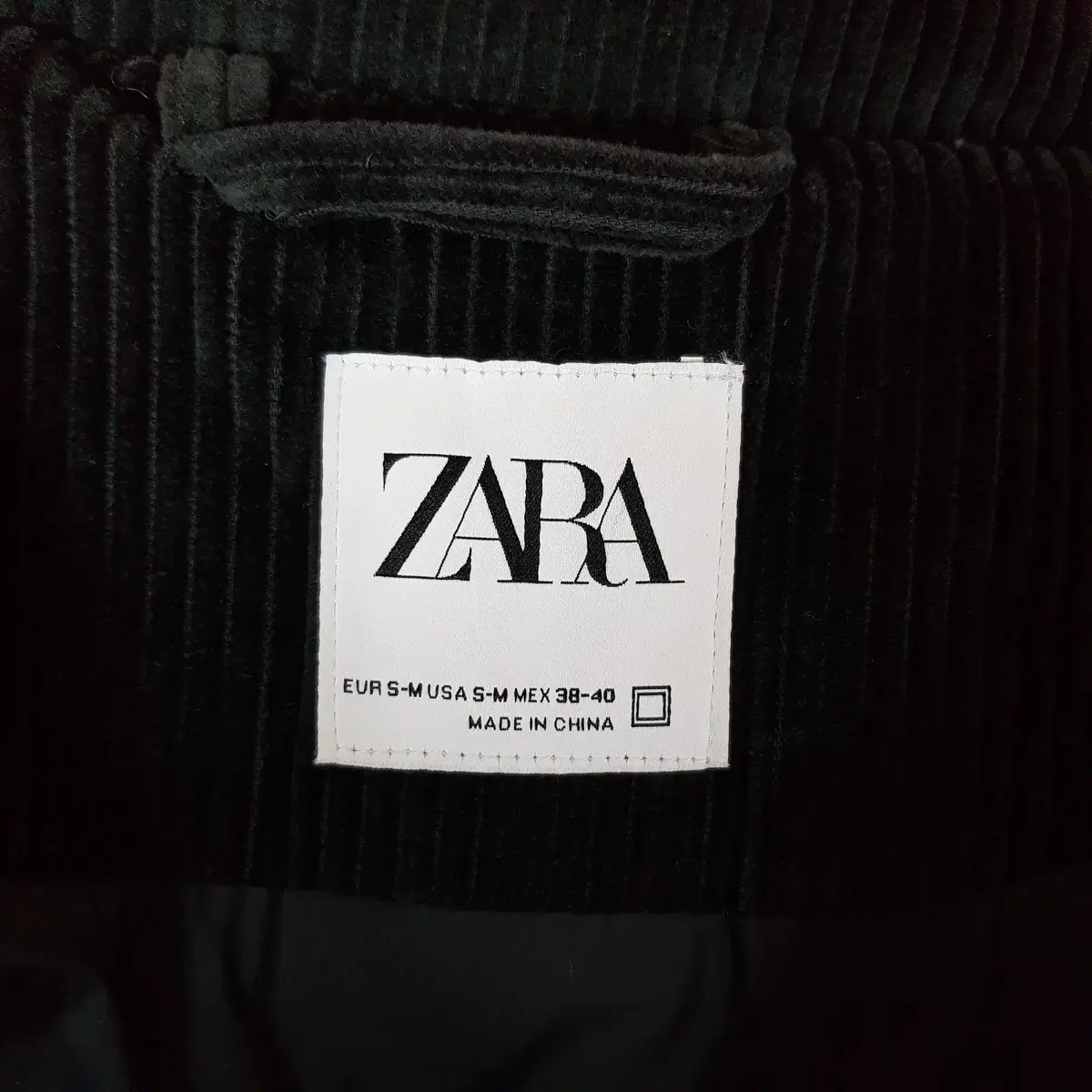 ZARA 남성 코듀로이 패딩점퍼 M사이즈