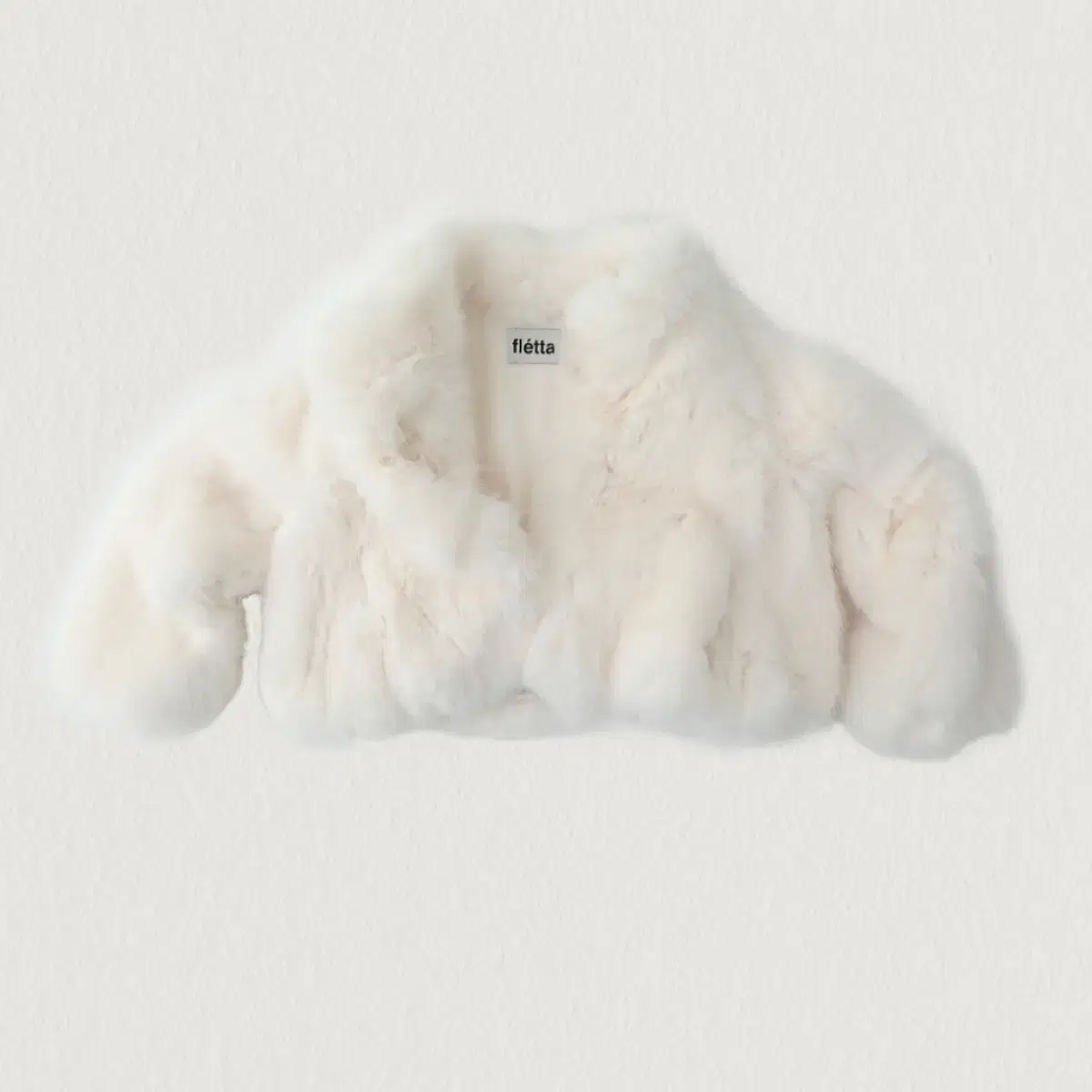 플레따 퍼 자켓 화이트 fletta faux fur jacket