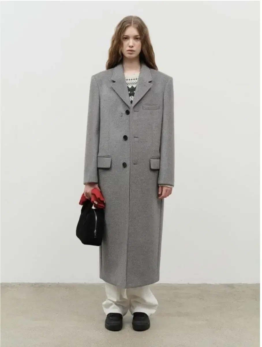 던스트 2way 3button cashmere coat